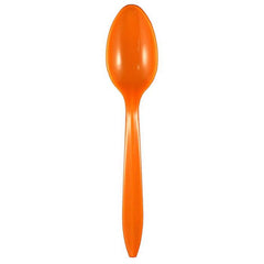 3G Medium Weight PP Plastic Dessert Spoon- Orange (1000 per case)