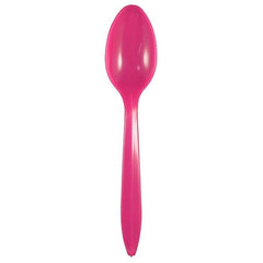 3G Medium Weight PP Plastic Dessert Spoon- Pink (1000 per case)