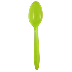 3G Medium Weight PP Plastic Dessert Spoon- Kiwi (1000 per case)