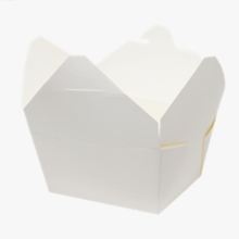 30oz Microwavable #1 Paper Fold To Go Box - White (450 per case)