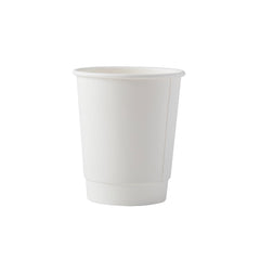 8oz Double Wall Paper Hot Cup - White - 80mm (500 per case)