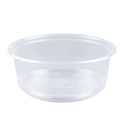 08 OZ. CLEAR ROUND DELI CONTAINER - 500 CONTAINERS / CS (BOWL ONLY) - CarryOut Supplies
