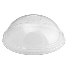 5oz PET Ice Cream Cup Dome Lid (No Hole) - Clear - 87mm (1000 per case)
