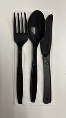 Disposable PP Cutlery Set - BLACK - (500pcs per case)
