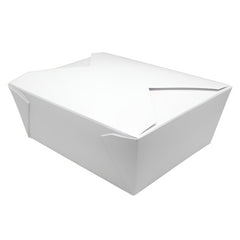 110oz Microwavable #4 Paper Fold To Go Box - White (160 per case)