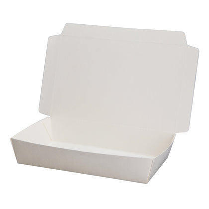 Paper Lunch Box 32 oz- White Floral (900/case) - CarryOut Supplies