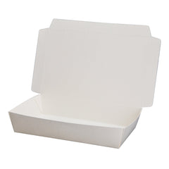32oz Disposable Paper Lunch Box - White Floral (900 per case)