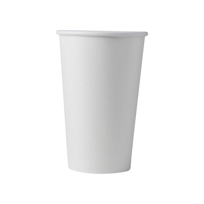 Single Wall Hot Drink Paper Cup 16 oz- White (1000/case) - CarryOut Supplies