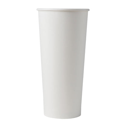 Single Wall Hot Drink Paper Cup 24 oz- White (600/case) - CarryOut Supplies