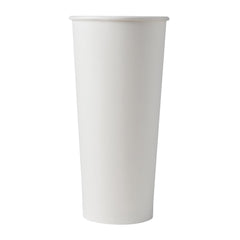 24oz Single Wall Hot Drink Paper Cup - White (600 per case)