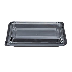 Disposable Plastic Sushi Container With Lid - Black - SA07 (400 per case)