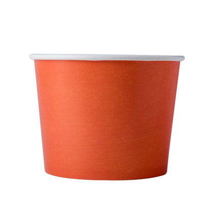 Frozen Yogurt/Soup Cup 16 oz- Orange (1000/case) - CarryOut Supplies