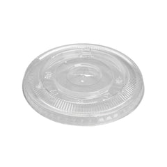 32oz PET Flat Plastic Cold Drink Lid - Clear - 107mm (500 per case)