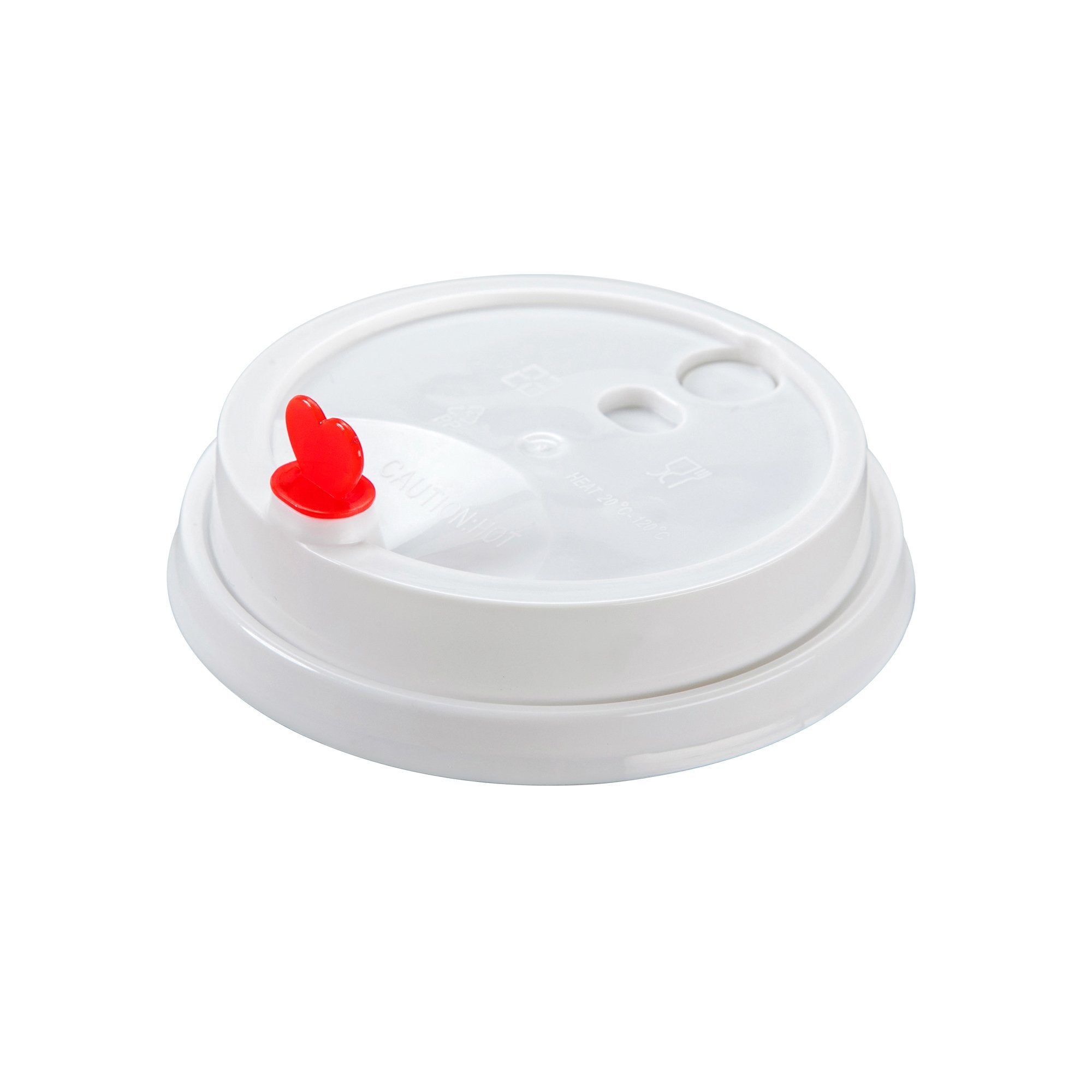 16-24oz PP Premium Cup Lid Stopper - White - 90mm (1000 per case)