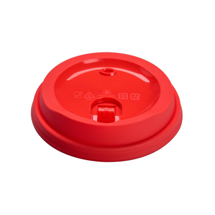 Hot Drink Lock-back Lid 10-24 oz 90 MM- Red (1000/case) - CarryOut Supplies