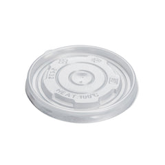 8oz PP Flat Yogurt/Soup Cup Lid - Frost - 90mm (1000 per case)
