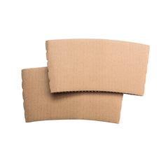 10-24oz Paper Cup Sleeve- Brown (1000 per case)