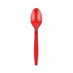 2.7G Medium Weight PP Plastic Dessert Spoon- Apple Red (1000 per case)