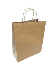 #3 Brown Paper Bag With Round/Flat Handle - (250 Bags per case)