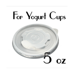 5oz Flat Frozen Yogurt Lids For Cups - White (1000 per case)