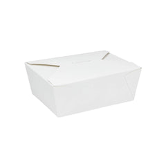 48oz Microwavable #8 Paper Fold To Go Box - White (300 per case)