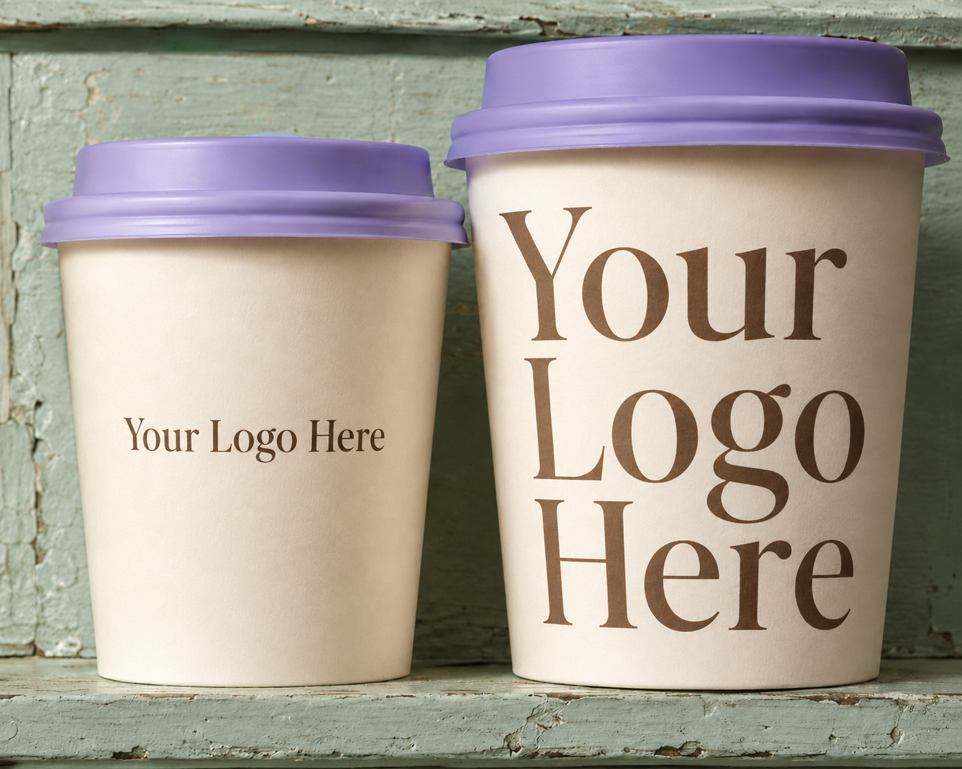 Custom Printed – Double Wall Paper Hot Cup (White) – 90MM / 12 OZ - Carryout Supplies