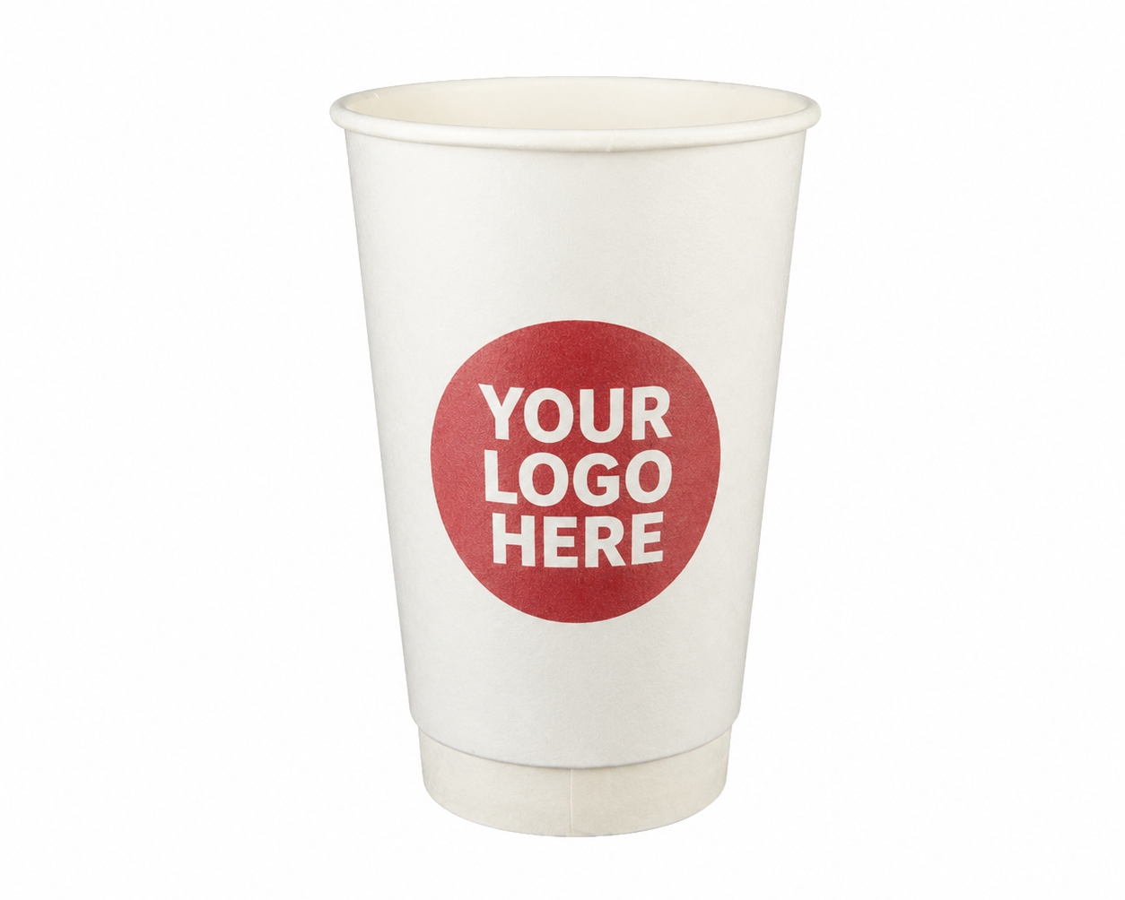 Custom Printed – Double Wall Paper Hot Cup (White) – 90MM / 12 OZ - Carryout Supplies