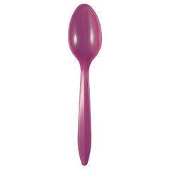 Medium Weight 3G PP Plastic Dessert Spoon- Purple (1000/case)