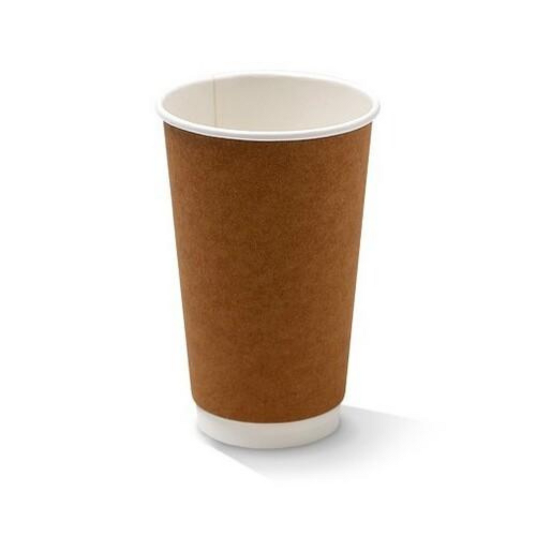 16oz Double Wall Paper Hot Drink Cup - Brown - 90mm (500 per case) - Carryout Supplies