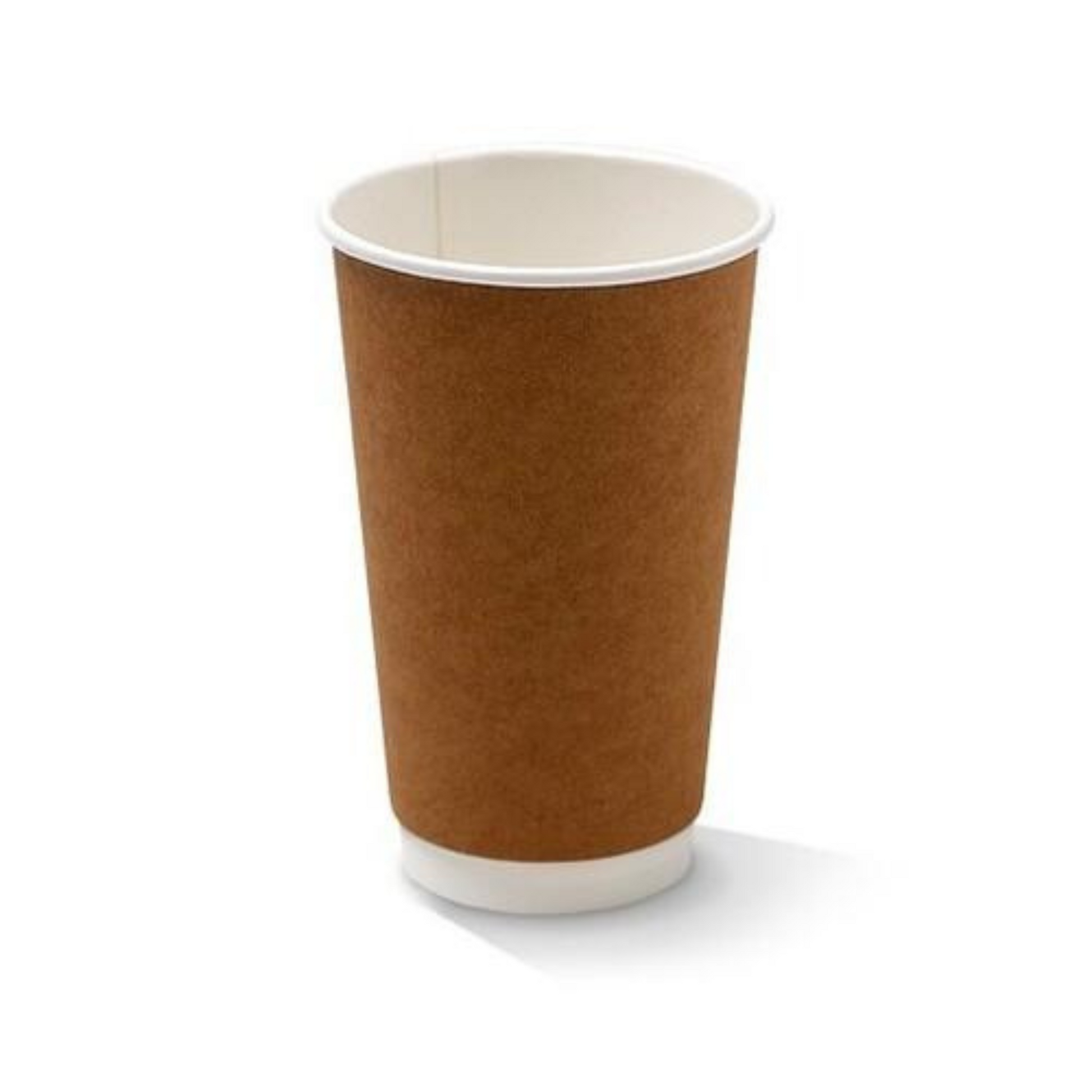16oz Double Wall Paper Hot Drink Cup - Brown - 90mm (500 per case) - Carryout Supplies
