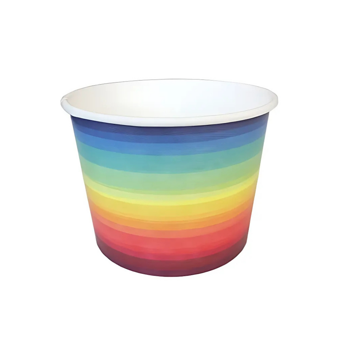 16oz Frozen Yogurt/Soup Cup - Rainbow (1000 per case) - Carryout Supplies