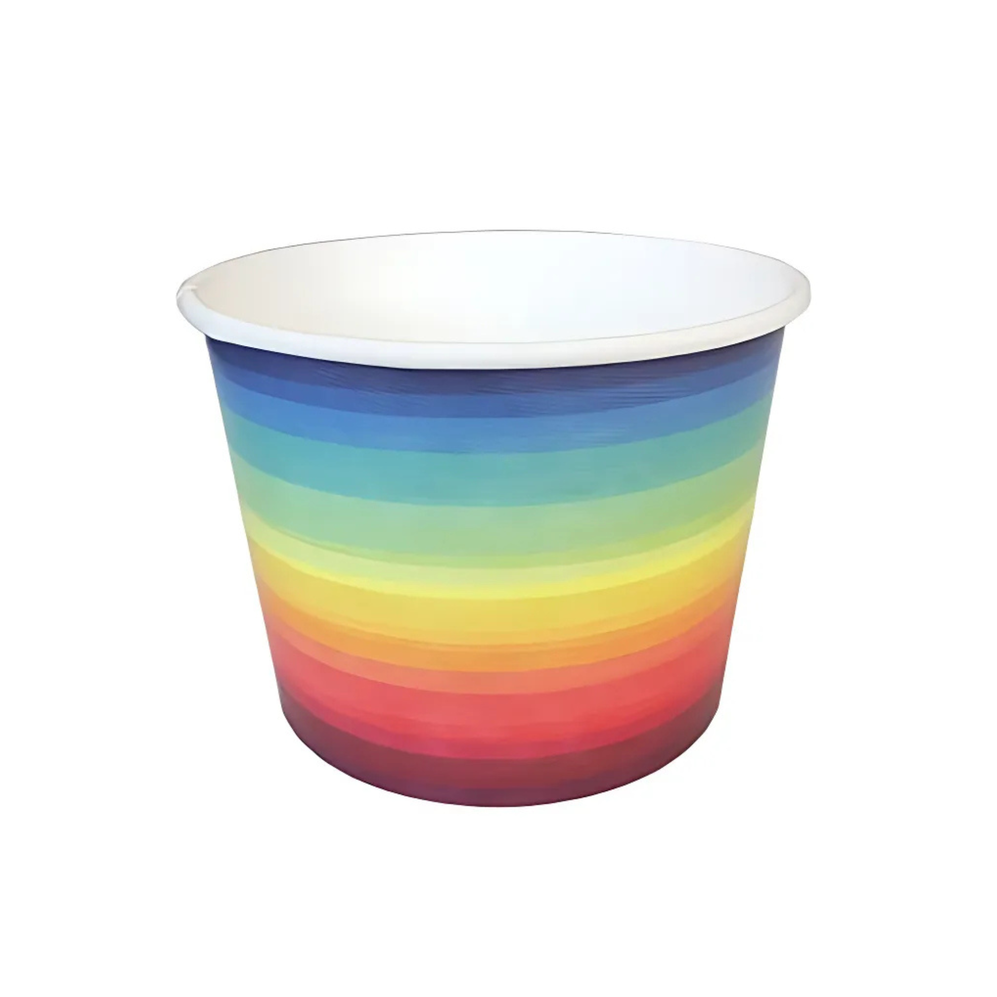 16oz Frozen Yogurt/Soup Cup - Rainbow (1000 per case) - Carryout Supplies