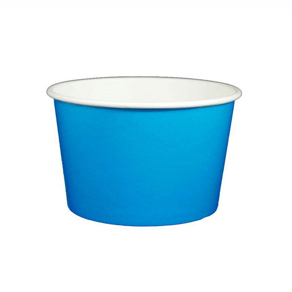 4oz Paper Ice Cream Cup - Blue (1000 per case) - CarryOut Supplies
