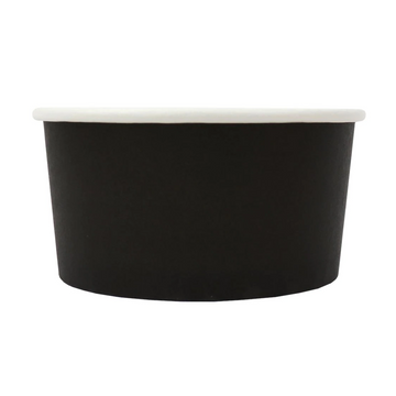 28oz Frozen Yogurt/Soup Cup - Black (600 per case) - Carryout Supplies