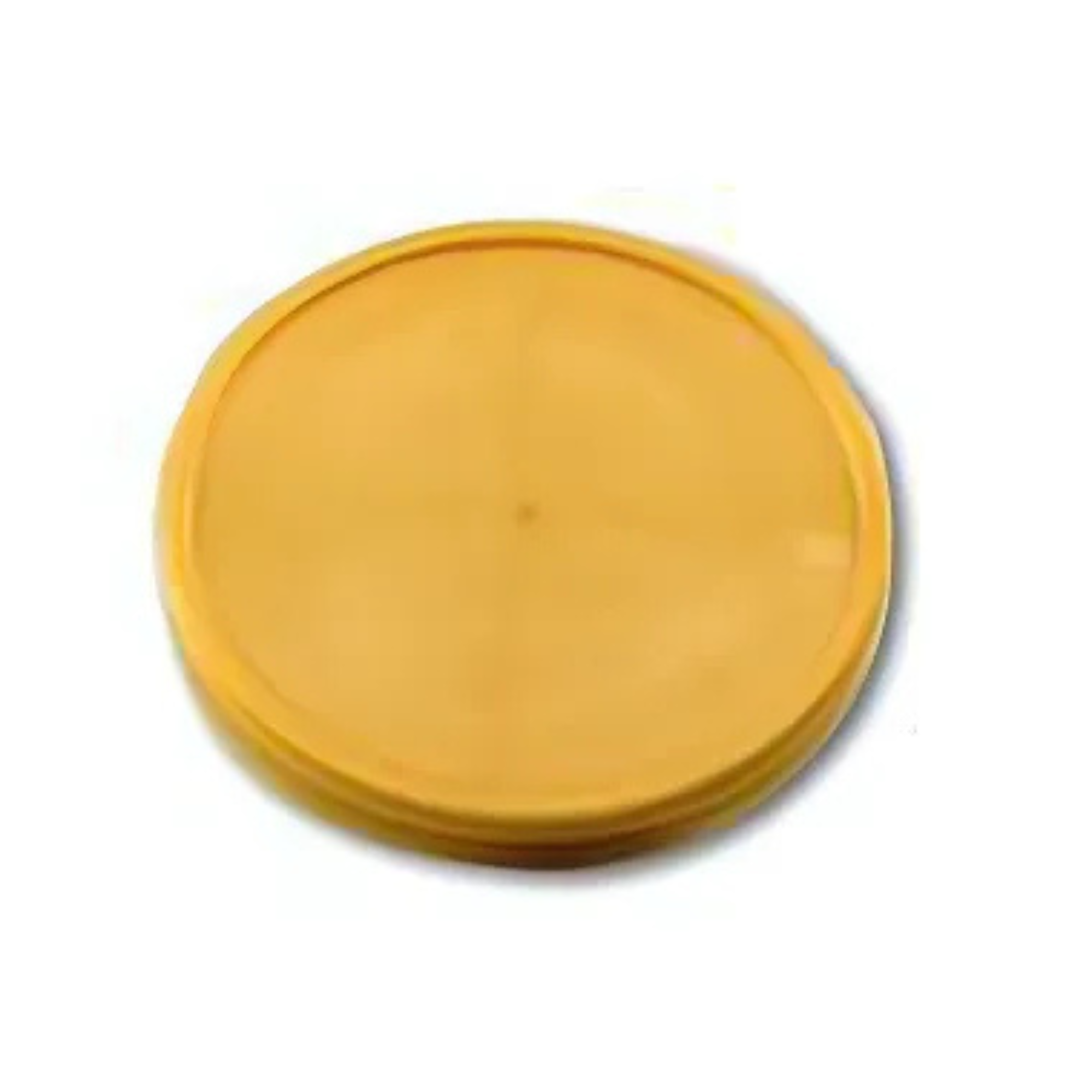 5oz PP Premium Flat Ice Cream Cup Lid - Gold - 86mm (1000 per case) - Carryout Supplies