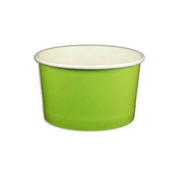5oz Paper Yogurt Cups - Solid Color Green - (1000 per case) - Carryout Supplies