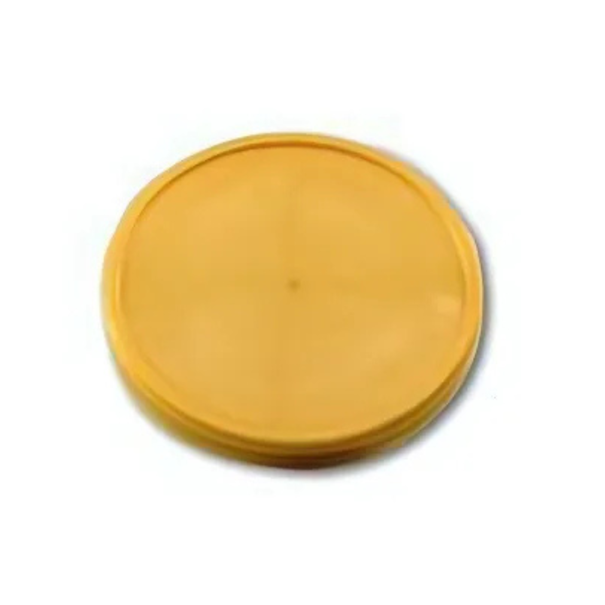16oz PP Premium Flat Ice Cream Cup Lid - Gold - 98mm (1000 per case) - Carryout Supplies