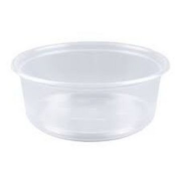 8oz Clear Round Deli Container - Bowls Only (500 per case) - Carryout Supplies