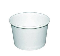 3oz Paper Yogurt Cups - Solid Color White - (1000 per case)