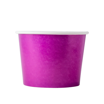 8oz Frozen Yogurt/Soup Cup - Purple (1000 per case) - 90MM - Carryout Supplies