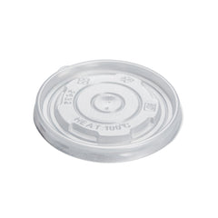 8oz PP Flat Yogurt/Soup Cup Lid - Frost - 96mm (1000 per case)