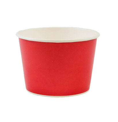 4oz Paper Ice Cream Cup - Red (1000 per case)
