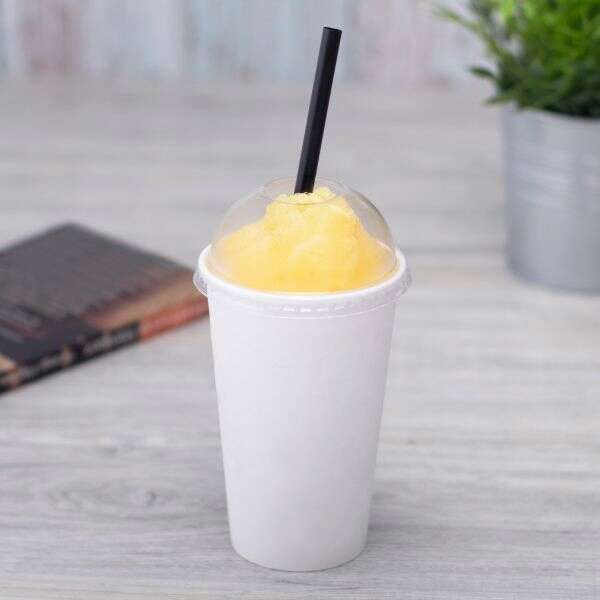 12-22oz 90mm Dome lids with hole for Paper Cold Beverage Cups 1000pcs/cs