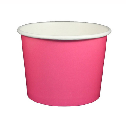 4oz Paper Ice Cream Cup - Pink (1000 per case) - CarryOut Supplies