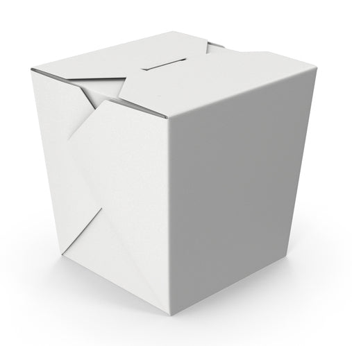 16oz Microwavable Paper Pail Box - White (450 per case) - Carryout Supplies