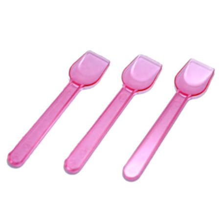 PLASTIC TRANSPARENT GELATO SPOONS, PINK- 3,000 PCS/CS - (Item: 1802) - CarryOut Supplies