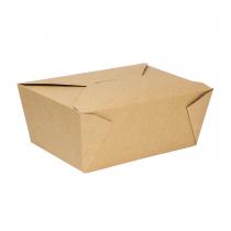 Microwavable #4 Paper Fold To Go Box 110 oz- Kraft (160/case)