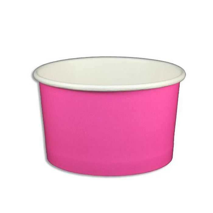 05 OZ. PAPER YOGURT CUPS, SOLID COLOR PINK - 1,000 / CS - (item code: 23802) - CarryOut Supplies