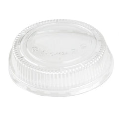 30oz PET Ribbed Flat Top Dome Yogurt/Soup Cup Lid - Clear (600 per case)