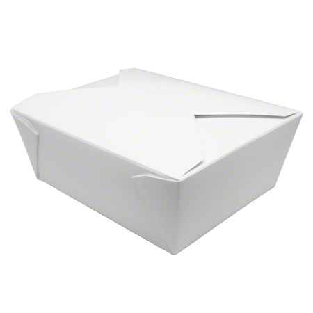 Microwavable #4 Paper Fold To Go Box 110 oz- White (160/case)